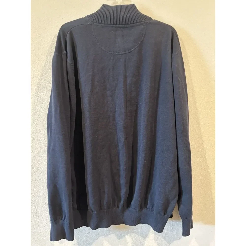 Men's Casa Moda Full Zip Navy Blue Sweater - XL‎ - Picture 4 of 4